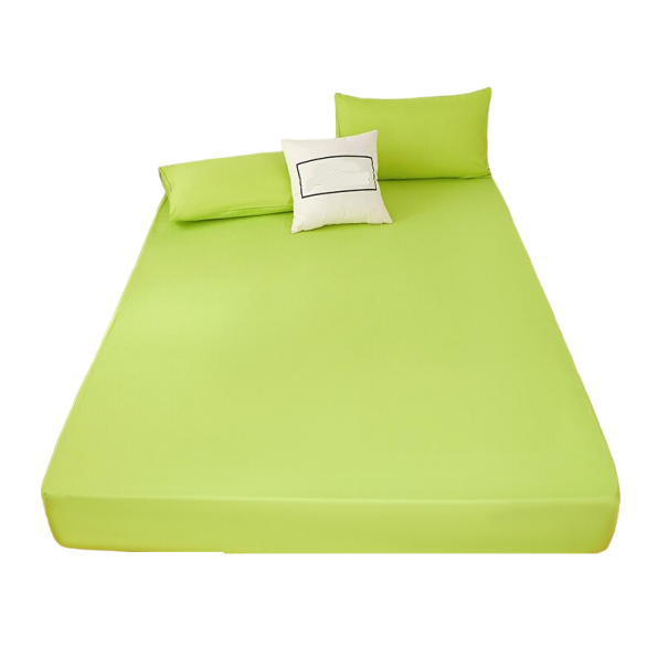 Drap housse uni 90 x 200 cm vert clair