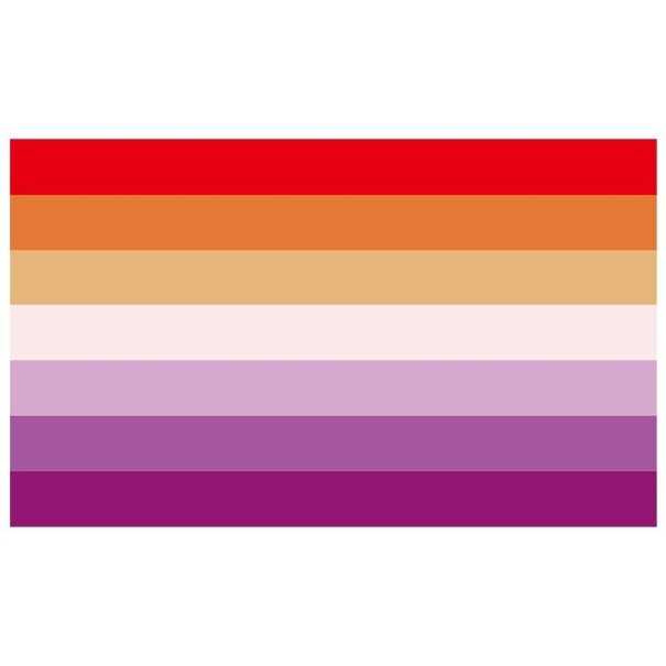 Drapeau lesbien arc-en-ciel 90 x 150 cm 1