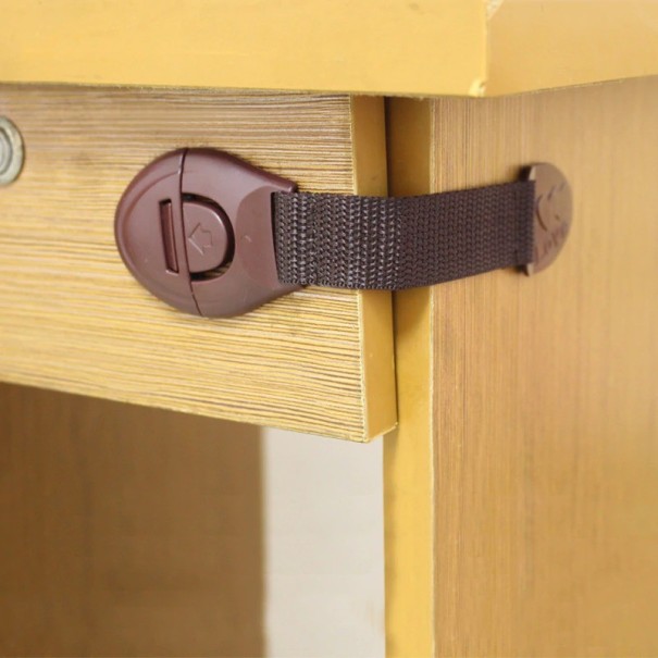 Drawer Safety Locks 5 pcs E514 dark brown