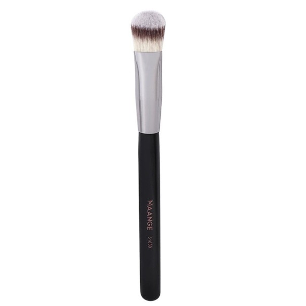 Dreieckiger Make-up-Pinsel 14,9 cm Kunststoffpinsel mit feinen Synthetikfasern Abdeckpinsel für Concealer und flüssiges Make-up unter den Augen silbern