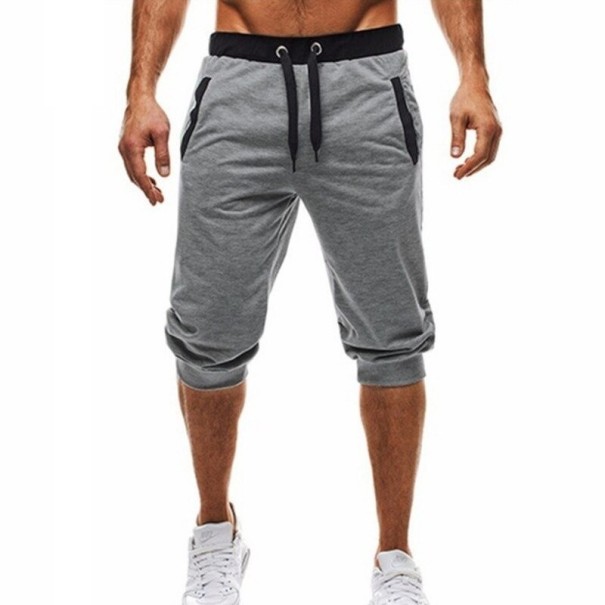 Dreiviertel-Jogginghose für Herren grau XL