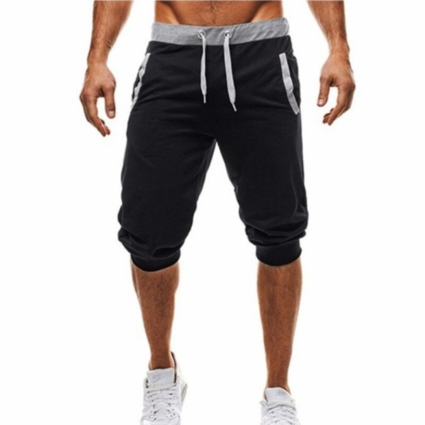 Dreiviertel-Jogginghose für Herren schwarz XS