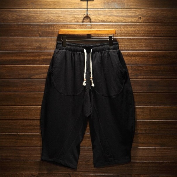 Dreiviertelhose für Herren F1540 schwarz XL