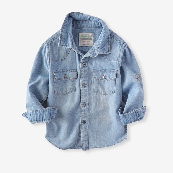 Drenge denimskjorte L1807 blå 9