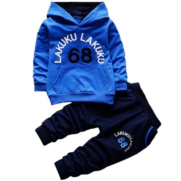 Drenge træningssæt - Sweatshirt og joggingbukser J1934 blå 6-9 måneder