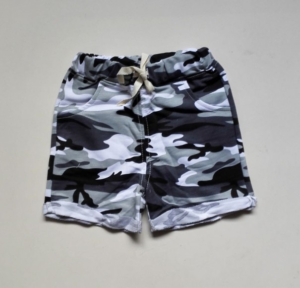 Drengeshorts i militærstil J905 grå 3