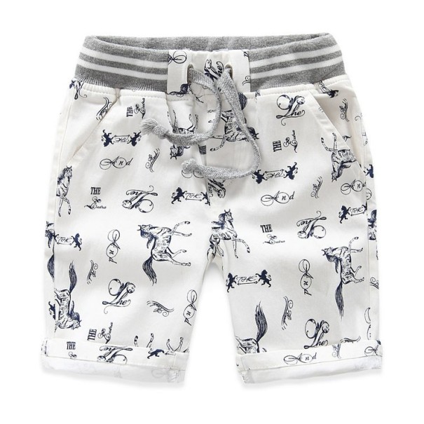 Drengeshorts med print J2533 grå 6