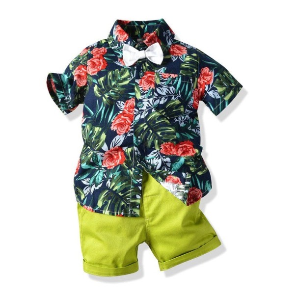 Drengeskjorte og shorts L1565 3 C