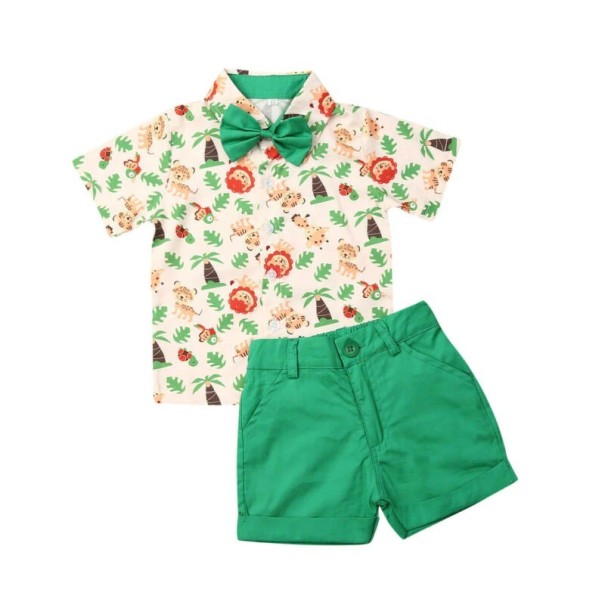 Drengeskjorte og shorts L1567 12-24 måneder