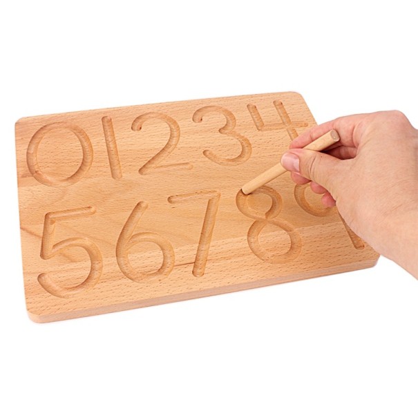 Dřevěná deska s čísly 1