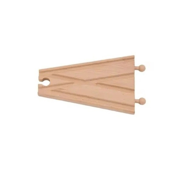 Drevená dvojitá koľaj 14,5 x 9 x 1,2 cm Paralelný traťový diel Plynulé vedenie dvoch stôp Rozšírenie vlakovej dráhy Stabilný doplnok pre deti 1