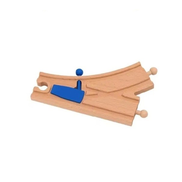 Drevená rozdvojovacia koľaj 14,6 x 9,5 x 1,2 cm Presné napojenie tratí Pevné drevené prevedenie Rozšírenie vlakovej dráhy pre deti 1