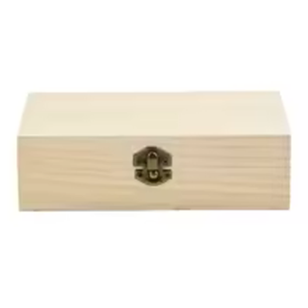 Dřevěná úložná krabička s víkem 20 x 10 x 6 cm přírodní materiál box na drobnosti šperky organizér do domácnosti světle hnědá