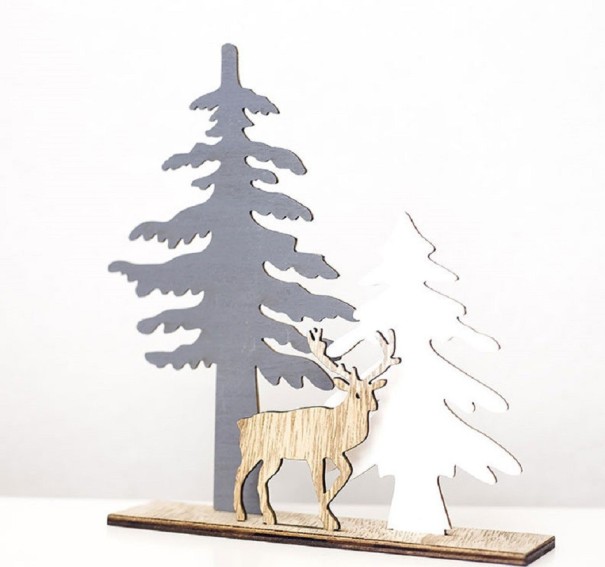 Dřevěná vánoční dekorace 2