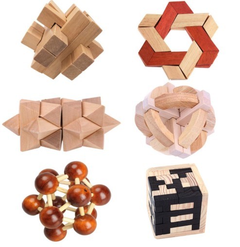 Drevené 3D vzdelávacie puzzle - Hlavolamy