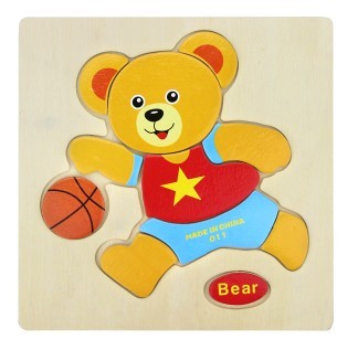 Dřevěné puzzle pro děti J629 12