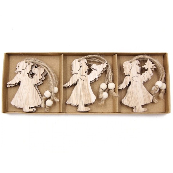 Drevené vianočné ozdoby 12 ks C591 15