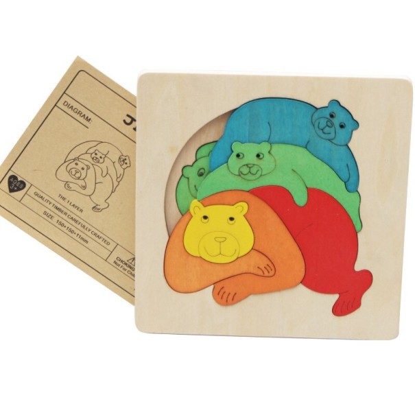 Dřevěné vkládací puzzle 7