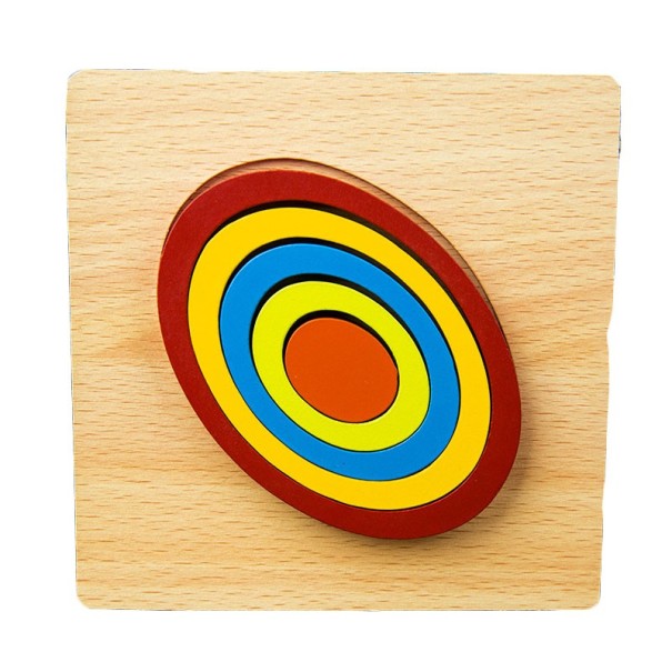 Dřevěné vkládací puzzle geometrické tvary 3