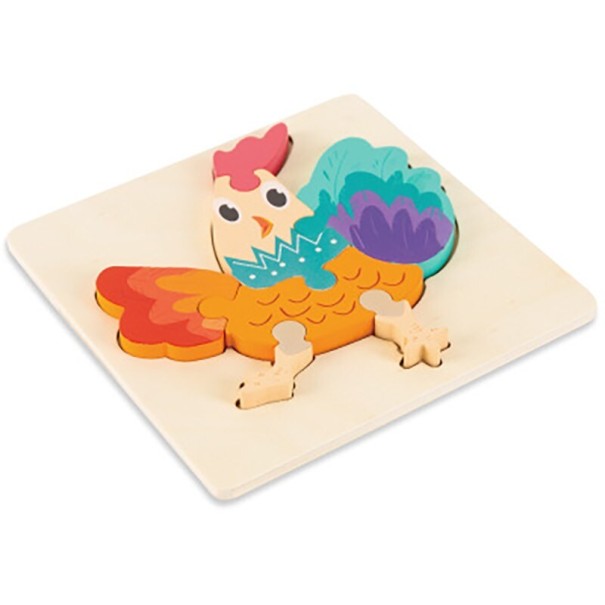 Dřevěné vkládací puzzle J38 14