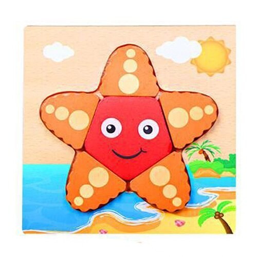 Dřevěné vkládací puzzle se zvířátkem A1617 8