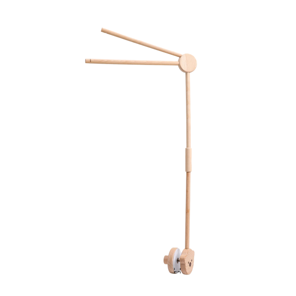 Drevený dvojitý držiak na zavesené hračky 83,5 x 37,3 x 2 cm, na uchytenie za postieľku, ideálny na organizáciu a zavesenie dekorácií a hračiek 1