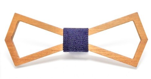 Drevený motýlik geometrický tvar J638 7