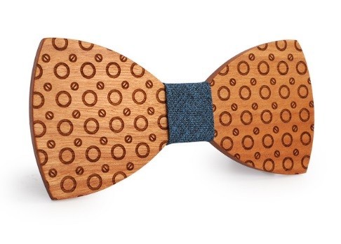 Drevený motýlik s gravírovaným vzorom J645 5