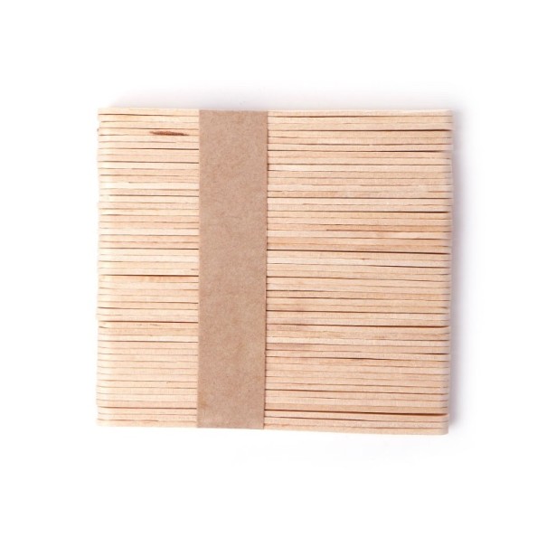 Drewniana szpatułka do aplikacji wosku - 50 szt 1