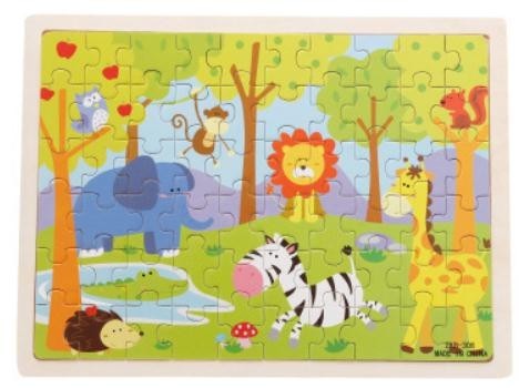 Drewniane puzzle dla dzieci 60 sztuk 6