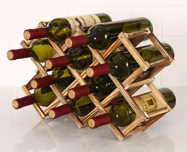 Drewniany stojak na wino C75 L 2