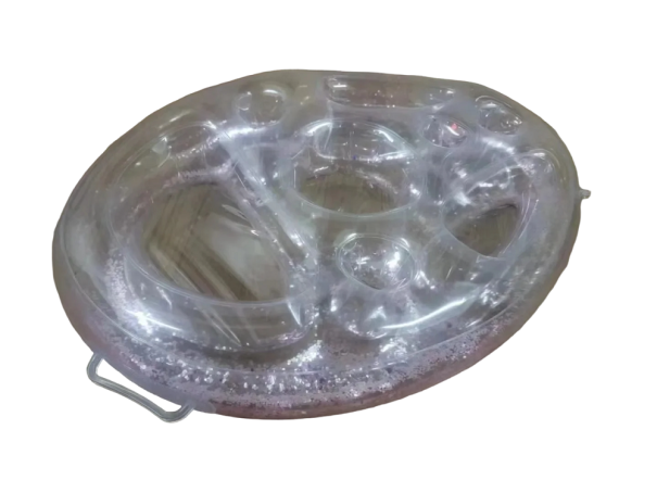 Drijvende drank- en voedselhouder Opblaasbare drankhouder voor het zwembad 69 x 50 cm Opblaasbare drank- en voedsellade helder