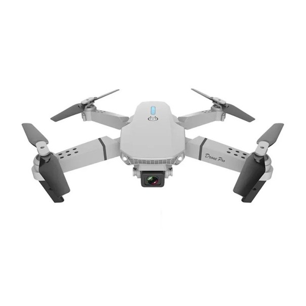 Dron RC professionale 25x25x5,5 cm con camera 4K/HD obiettivo grandangolare 120° trasmissione WiFi portata 100m batteria 1800mAh telai protettivi cavo USB custodia protettiva grigio