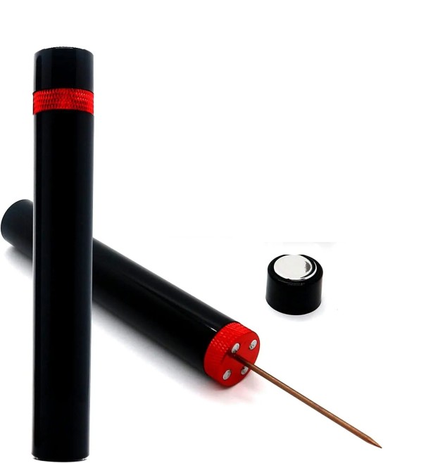 Druck-Weinöffner mit Pumpe und Nadel, schwarzer Luftkorkenzieher, Vakuum-Flaschenöffnung, schnelle Verwendung, mühelos, kein Zerbröckeln des Korkens rot