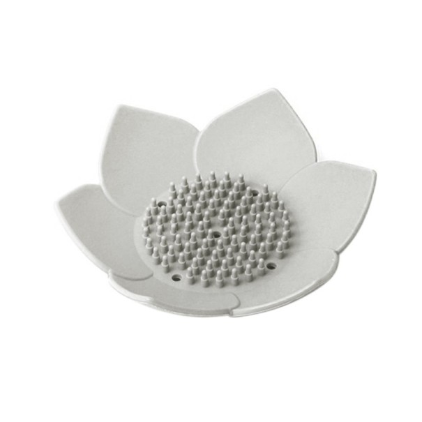Držák na mýdlo ve tvaru květu šedá