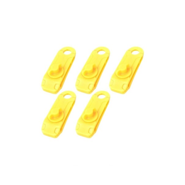 Držáky k zakrývacím plachtám 5 ks žlutá