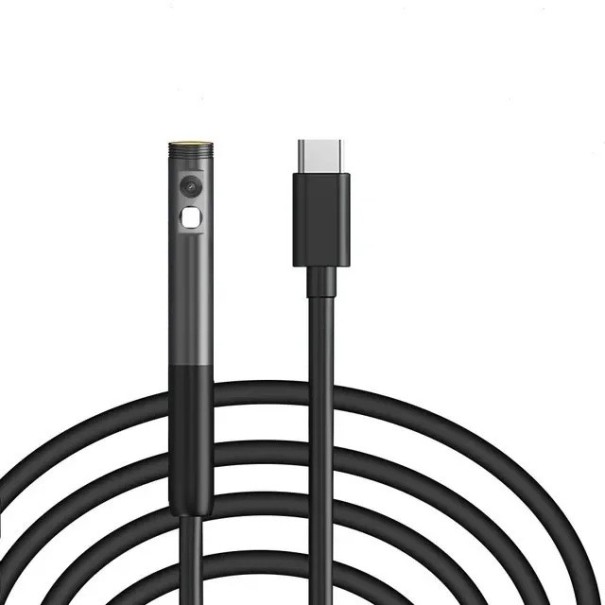 Dual Endoscope 8mm 1080p IP67 with LED for Android Type-C Devices 3m Fixed Cable Inspection Camera with Front and Side View 1