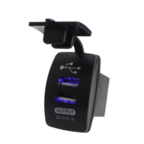 Dual-USB-Autoladegerät K770 blau