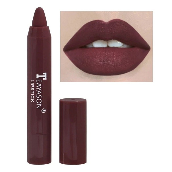 Dubbel Langdurig Waterbestendig Matte Lippenstiftpotlood met Lippenstift in Eén 12