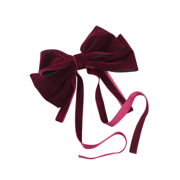 Dubbel rosett sammet hårspänne Elegant hårspänne Modeaccessoar Söt rosett Snygg hårprydnad Hårspänne
