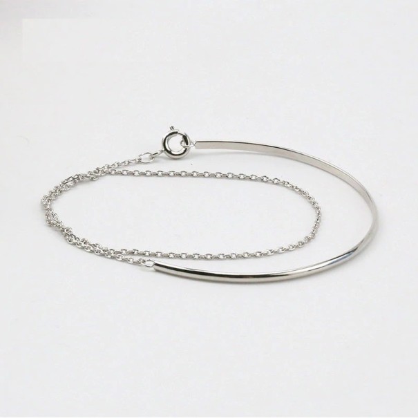 Dubbelarmband för kvinnor A2440 silver