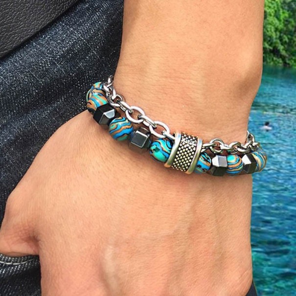Dubbele armband met Amerikaanse sluiting