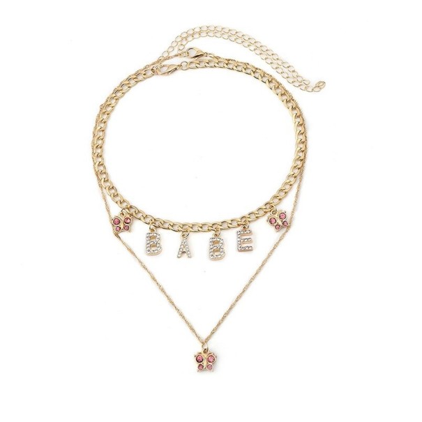 Dubbele damesketting met vlinders 3