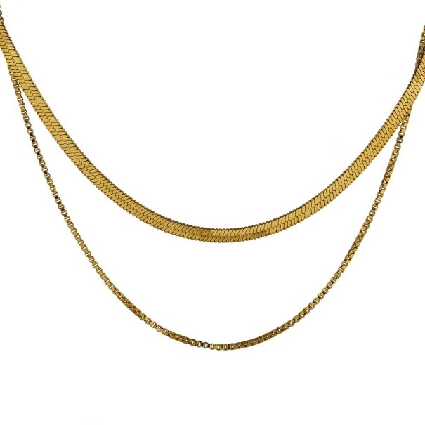 Dubbele ketting voor dames J136 goud