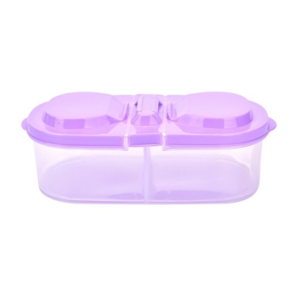 Dubbele voedselbox lichtpaars