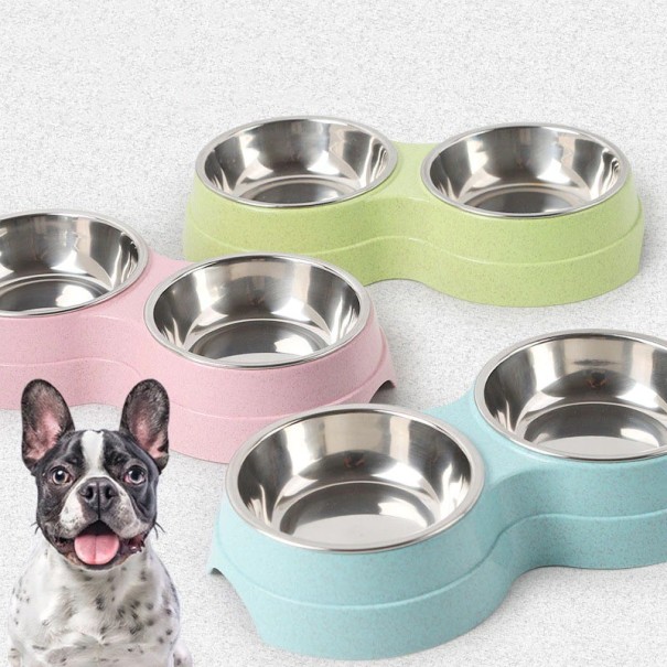 Dubbele voerbak voor honden en katten