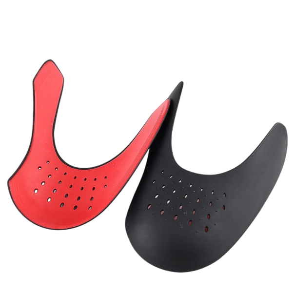 Dubbellaagse anti-kneuzing inlegzolen Damesschoenbeschermers 35-39 cm Teenbescherming Vormbehoud Inlegzolen voor sneakers en schoenen rood