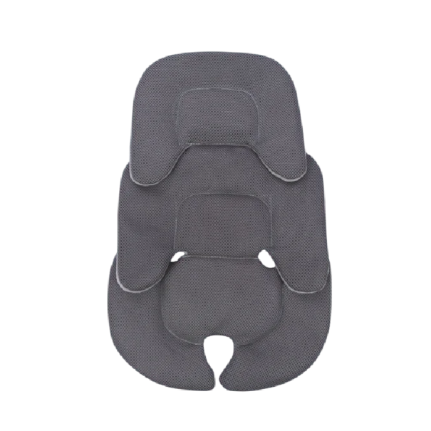 Dubbelsidig madrass till barnvagn och bilstol 58 x 38 cm Ventilerande fleeceinsats för barn Tvättbar barnmadrass med nät grå