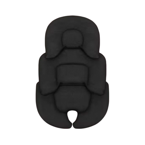 Dubbelzijdige mat voor kinderwagens en autostoelen 58 x 38 cm Ademend fleece inzetstuk voor kinderen Wasbare kinder mat met gaas zwart