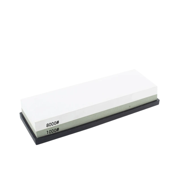 Dubbelzijdige messenslijper korrel 1000/8000 van wit korund met antislip achterkant, slijpsteen voor het fijn slijpen van messen en hobbygereedschap 1